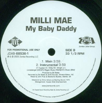 Milli Mae : My Baby Daddy (12", Promo)