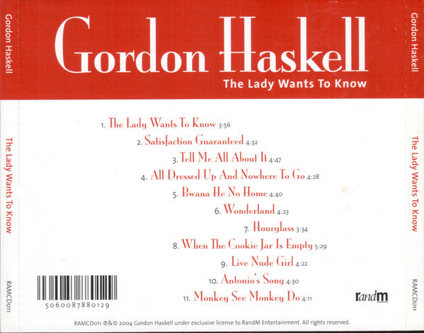 Gordon Haskell : The Lady Wants To Know (CD, Album)