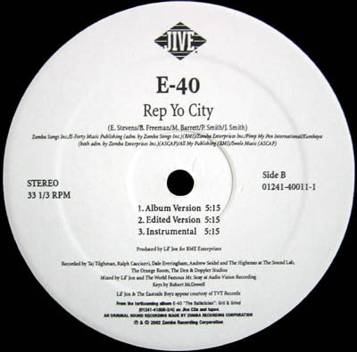 E-40 : Automatic / Rep Yo City (12")