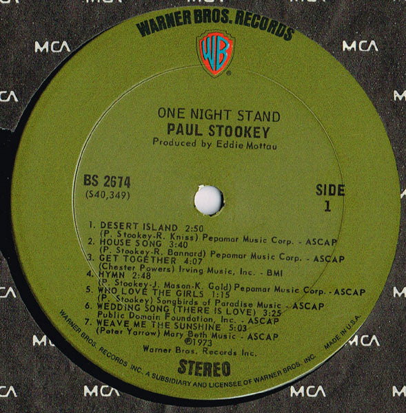 Noel Paul Stookey : One Night Stand (LP, Album, Ter)