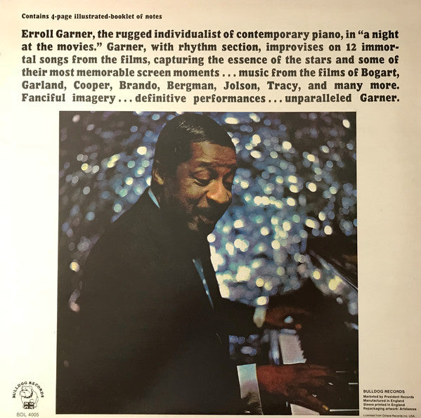 Erroll Garner : A Night At The Movies (LP, Album, RE)