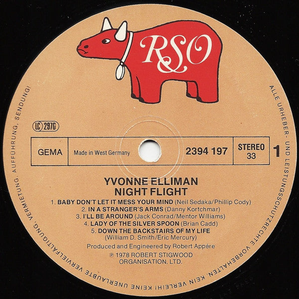 Yvonne Elliman : Night Flight (LP, Album)