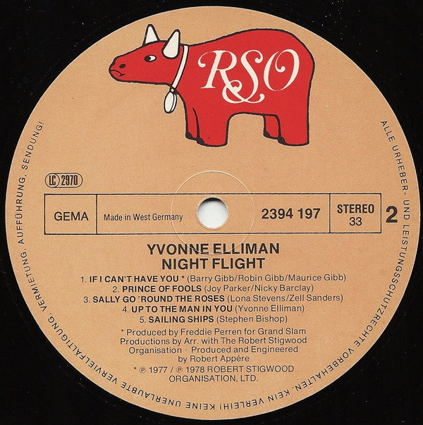 Yvonne Elliman : Night Flight (LP, Album)