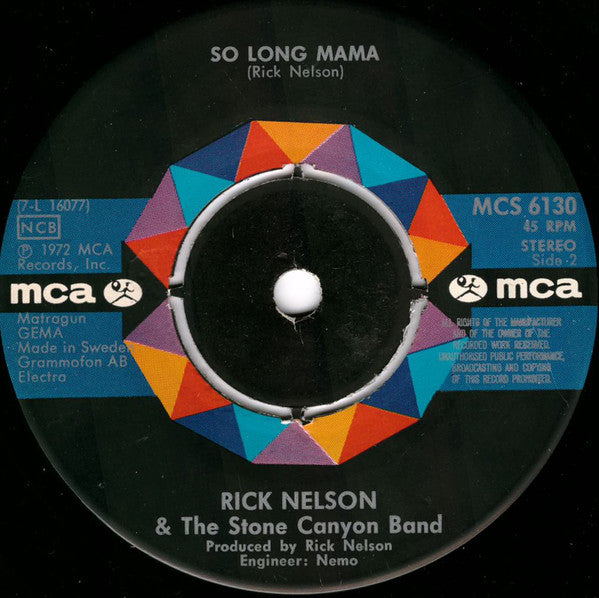 Rick Nelson & The Stone Canyon Band : Garden Party (7")