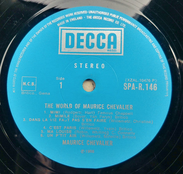 Maurice Chevalier : The World Of Maurice Chevalier (LP, Comp)