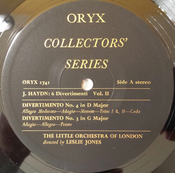 Joseph Haydn - The Little Orchestra Of London directed by Leslie Jones : Six Divertimenti Op. 31 In 2 Volumes - Volume 2 (LP, Album)