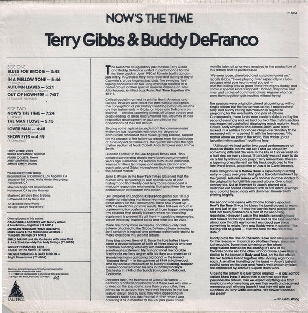 Terry Gibbs / Buddy DeFranco : Now's The Time (LP)