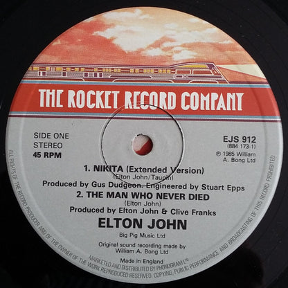 Elton John : Nikita (12", Single)