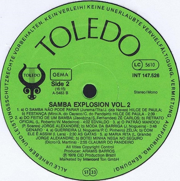 Various : Samba Explosion 2 (12", Comp)