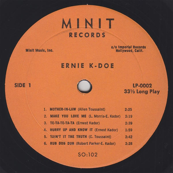 Ernie K-Doe : Mother-In-Law (LP, Comp, Mono, Styrene)