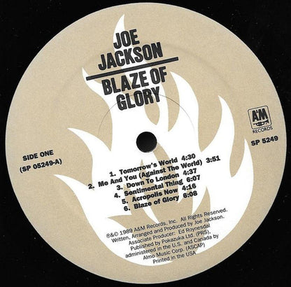 Joe Jackson : Blaze Of Glory (LP, Album)