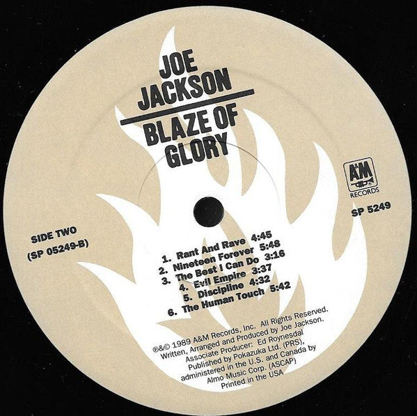 Joe Jackson : Blaze Of Glory (LP, Album)