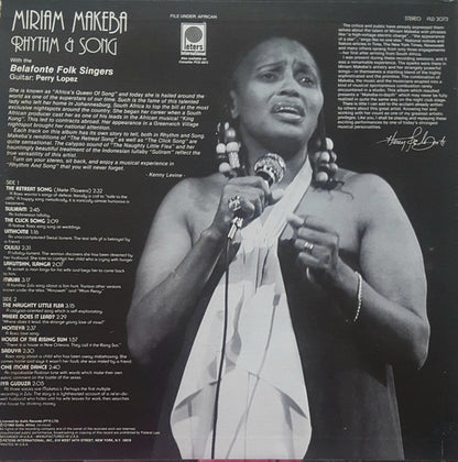 Miriam Makeba : Rhythm & Song (LP, Album, RE)