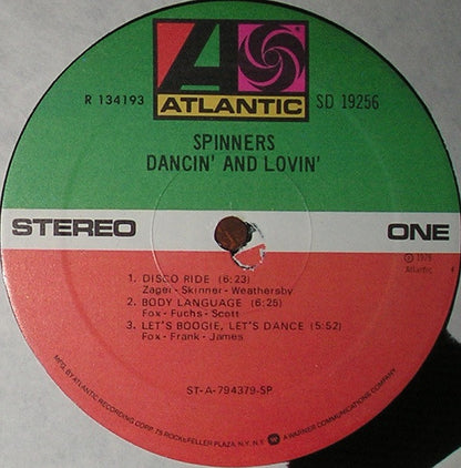 Spinners : Dancin' And Lovin' (LP, Album, Club)