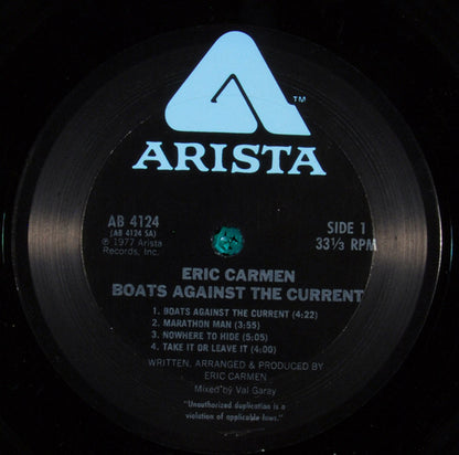 Eric Carmen : Boats Against The Current (LP, Album, Ter)