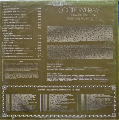 Cootie Williams : New York 1944 - Sextet And Big Band (LP, Album)