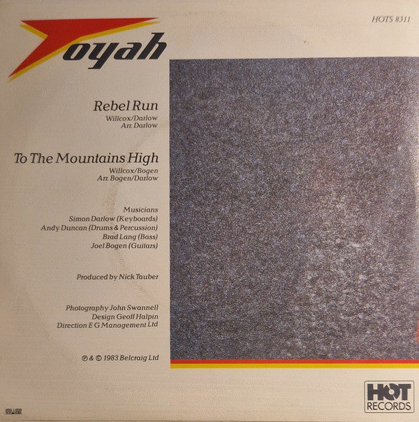 Toyah (3) : Rebel Run (7")