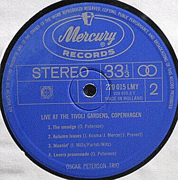 The Oscar Peterson Trio : Live At The Tivoli Gardens, Copenhagen (LP, Album)