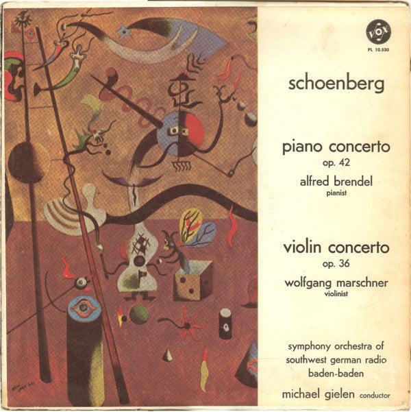 Arnold Schoenberg - Alfred Brendel, Wolfgang Marschner : Piano Concerto, Op. 42 / Violin Concerto, Op. 36 (LP, Album, Mono)