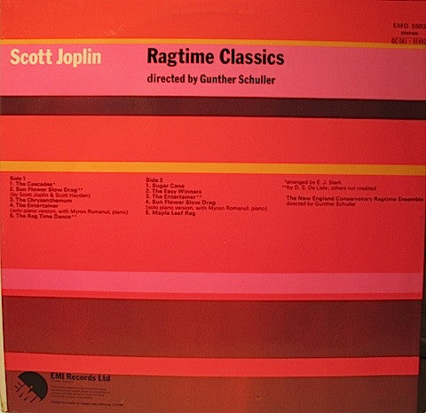 Gunther Schuller : Scott Joplin: Ragtime Classics (LP, Album, Gat)