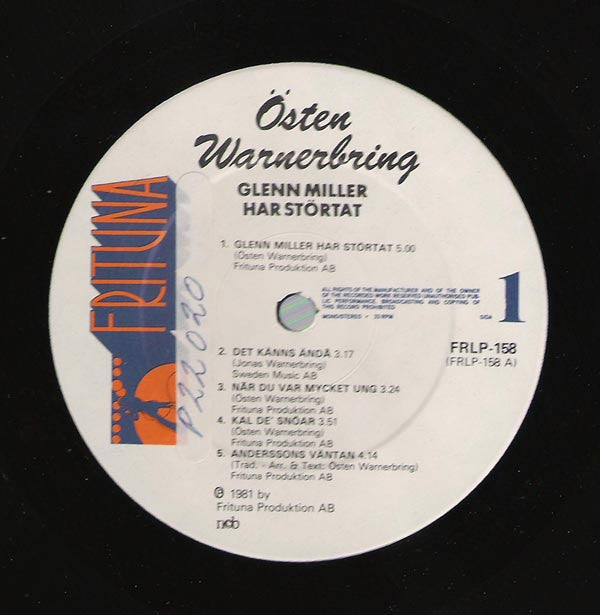 Östen Warnerbring : Glenn Miller Har Störtat (LP, Album)