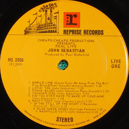 John Sebastian : Cheapo-Cheapo Productions Presents Real Live (LP, Album)