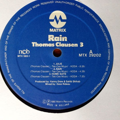 The Thomas Clausen Trio : Rain (LP, Album)