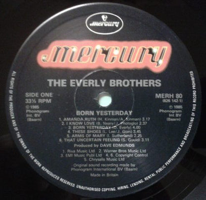 Everly Brothers : Born Yesterday (LP, Album)