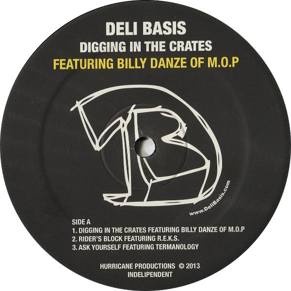 Deli Basis Featuring Billy Danze : Digging In The Crates (12", Maxi)