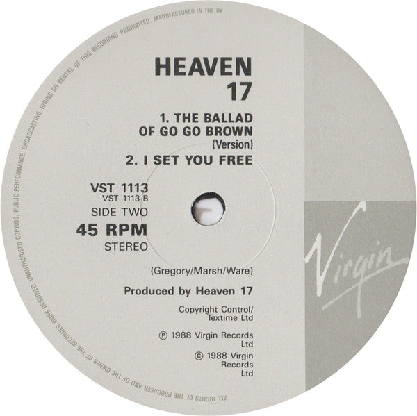 Heaven 17 : The Ballad Of Go Go Brown (Extended Version) (12")