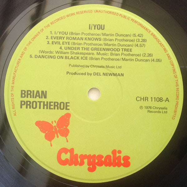 Brian Protheroe : I/You (LP, Album)