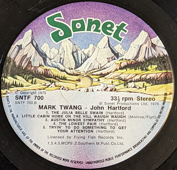 John Hartford : Mark Twang (LP, Album)