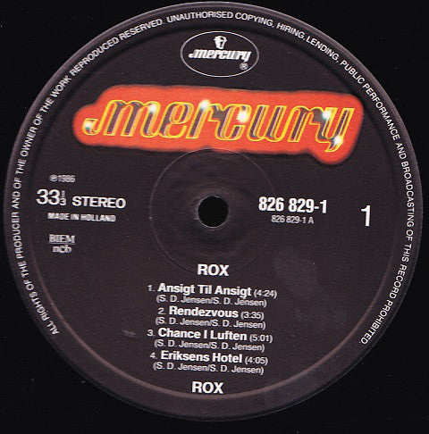 Rox (2) : Rox (LP, Album)