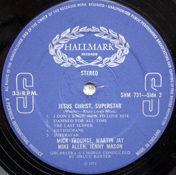 Mike Trounce, Mike Allen (8), Martin Jay, Jenny Mason : Jesus Christ Superstar (Excerpts From The Rock Opera) (LP, Album)