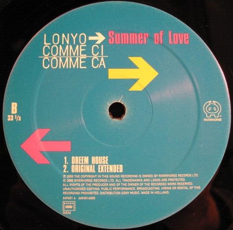 Lonyo → Comme Ci Comme Ca : Summer Of Love (12", Maxi)