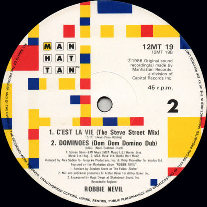 Robbie Nevil : Dominoes (Extended Vocal Mix) (12")