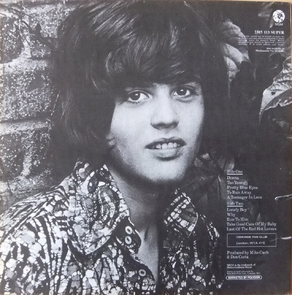 Donny Osmond : Too Young (LP, Album)