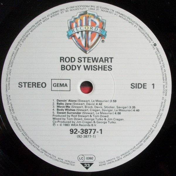 Rod Stewart : Body Wishes (LP, Album)