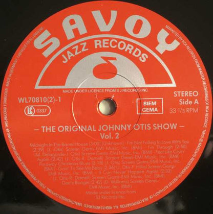 The Johnny Otis Show With Devonia Williams & James Von Streeter : The Original Johnny Otis Show Volume II (2xLP, Comp)