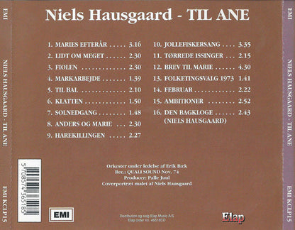 Niels Hausgaard : Til Ane (CD, Album)