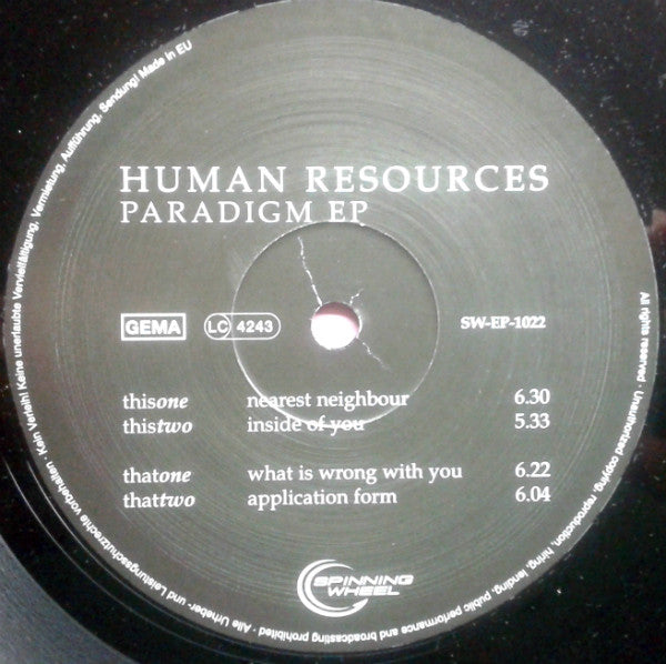 Human Resources : Paradigm EP (12", EP)