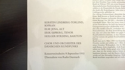 Fritz Busch Dirigiert Ludwig van Beethoven / Kerstin Lindberg-Torlind / Elsa Jena / Erik Sjøberg / Holger Byrding / Statsradiofoniens Kor / Statsradiofoniens Symfoniorkester : Symphonie Nr. 9 (LP, Album, Mono)