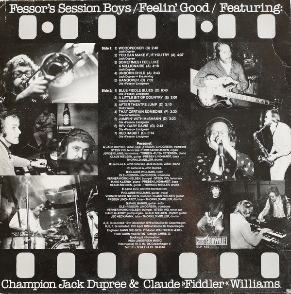 Fessors Session Boys Featuring Champion Jack Dupree & Claude Williams : Feelin' Good (LP, Album)