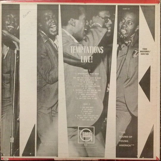 The Temptations : Temptations Live! (LP, Album, RE, Roc)