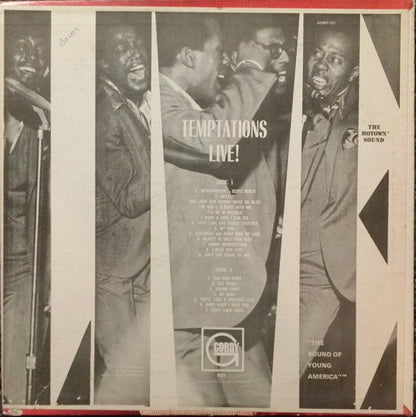 The Temptations : Temptations Live! (LP, Album, RE, Roc)