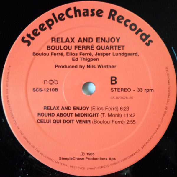 Boulou Ferré Quartet : Relax And Enjoy (LP, Album)