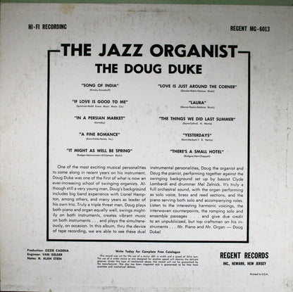 Doug Duke : The Jazz Organist (LP, Album)