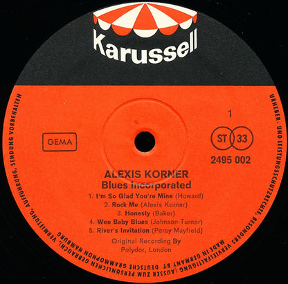 Blues Incorporated : Alexis Korner Blues Incorporated (LP, Album, RE)