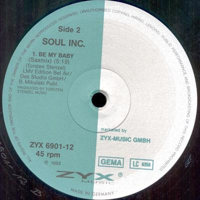 Soul Inc. : Be My Baby (12")