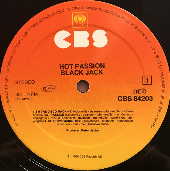 Black Jack (3) : Hot Passion (LP, Album)